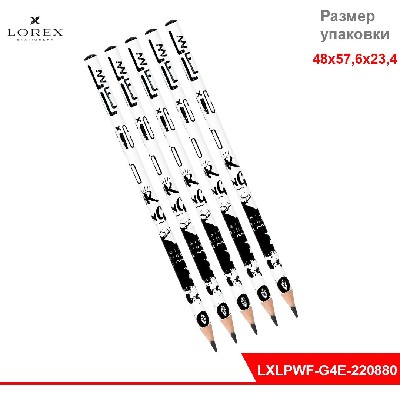 Карандаш чернографит. пластик LOREX WOOD FREE GRUNGE 4EVER НВ заточенный трехгр. тубус принт на корп