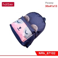 Рюкзак Hatber BASIC серия  -Розовый котик- 30Х41Х13 СМ полиэстер 1 отделение 1 карман