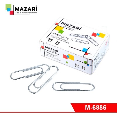 Скрепки канцелярские 28мм 100шт никелированные картонная коробка