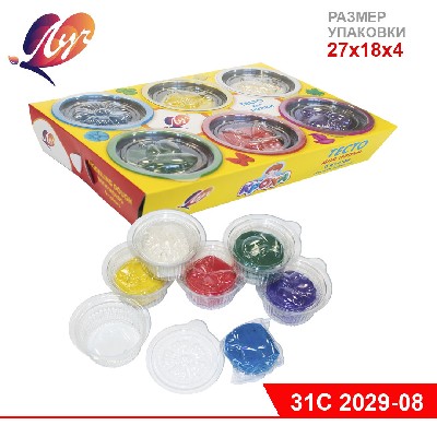 Тесто для лепки крышки-формочки 6 цв.