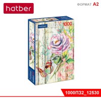 ПАЗЛЫ-ИГРА 1000 элементов А2ф 480х680мм -Винтажные цветы- "Premium"