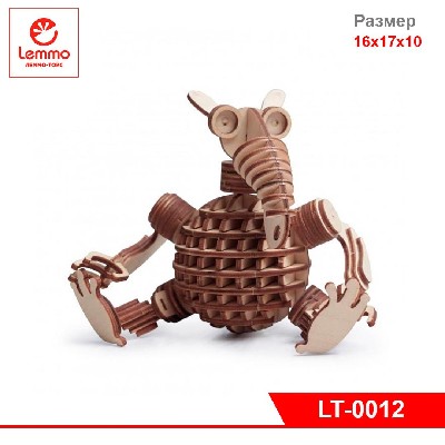 Конструктор из дерева Леммитс Гриша, 104 детали, размер 160х170х100 мм