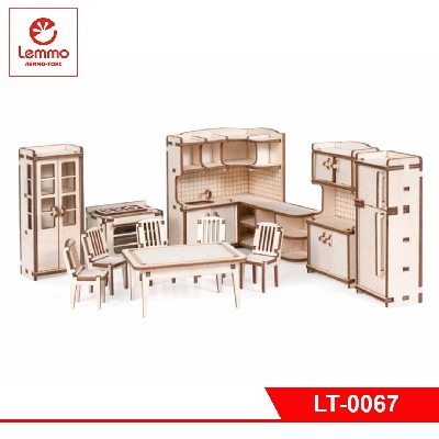 Конструктор из дерева Мебель для Кухни Венеция, 103 детали,