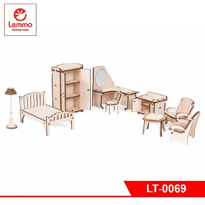 Конструктор из дерева Мебель для Спальни Венеция, 55 деталей,