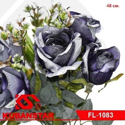 Букет РОЗ с золотым и серебрянным напылением 7 бутонов, 10 цветов, 13 видов