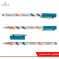 Ручка маслян. LOREX PASTEL FAUVISM SLIM SOFT синий 0,5 мм ассорти прорез. корп. золот. фольга