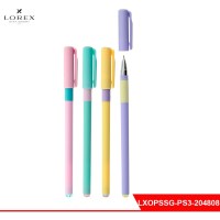 Ручка маслян. LOREX PASTEL Slim Soft Grip синий 0,5 мм ассорти кругл. корп. soft touch грип игольч.