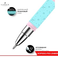 Ручка маслян. LOREX PASTEL Slim Soft Grip синий 0,5 мм ассорти кругл. корп. soft touch грип игольч.