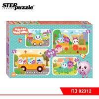 Мозаика "puzzle" 4в1 "Малышарики" (RIKI)
