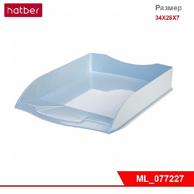 Лоток горизонтальный Hatber 340х280х70 NEWtone Pastel Незабудка