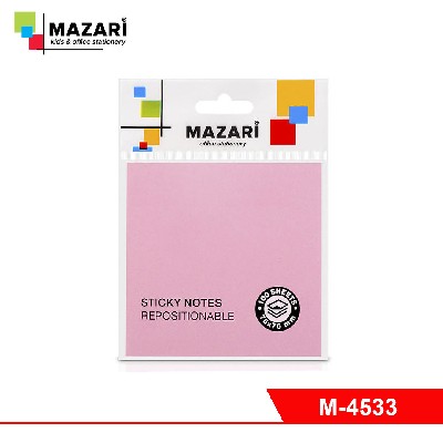 Бумага для заметок с кл.краем, 76х76мм, 100л., розовая