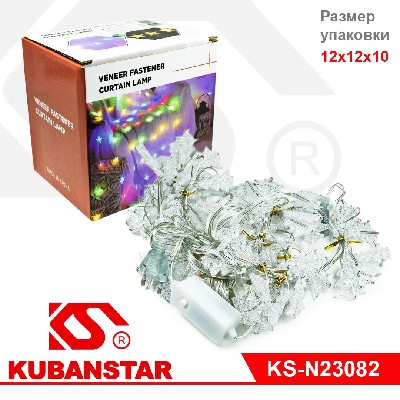 Новогодняя гирлянда занавеска "Елочка" 3мх1м.. 80ламп.