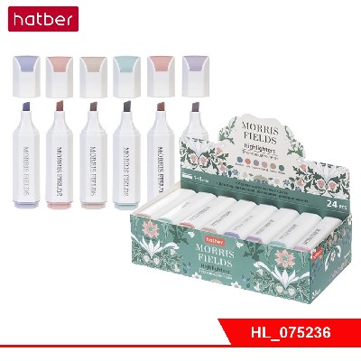 Текстовыделитель Hatber Morris Fields 1мм/5мм ассорти 6 цветов 24 шт. в картонной коробке