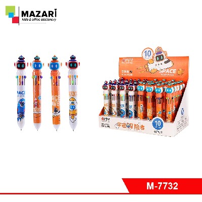 Ручка шариковая автоматическая SPACE1, 10-ти цв