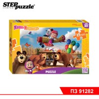 Мозаика "puzzle" 35 MAXI "Маша и Медведь (нов.)" (Анимаккорд)