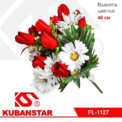 Букет Роз с ромашками (24 ветки)