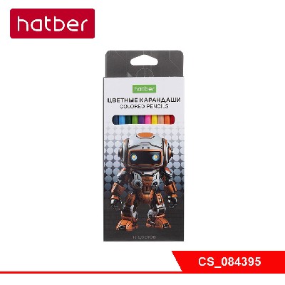 Карандаши цветные "ECO" 12 цв. -Робо- заточен.  в карт. короб. с европодвесом