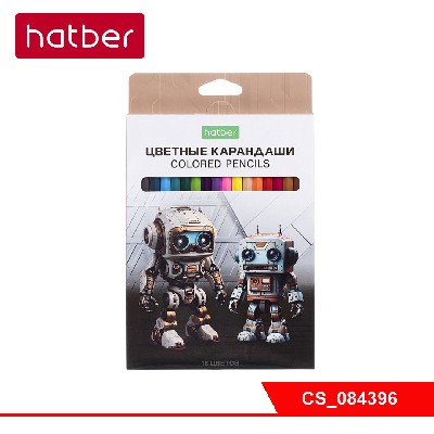 Карандаши цветные "ECO" 18 цв. -Робо- заточен.  в карт. короб. с европодвесом