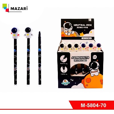 Ручка гелевая SPACE 1, СИНЯЯ, игольчатый пишущий узел 0.5 мм, цветной пластиковый корпус