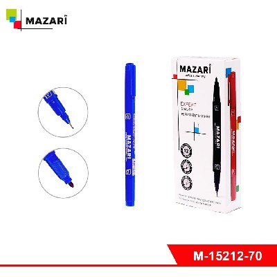 Маркер перманентный двусторонний EXPERT, СИНИЙ, пулевидный наконечник/линер