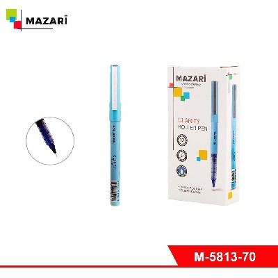 Ручка-роллер CLARITY, СИНЯЯ, игольчатый пиш.узел 0.5мм, корпус пластиковый, картонная упаковка