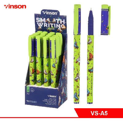 Ручка VINSON на масляной основе синяя "INLINE SKATE"