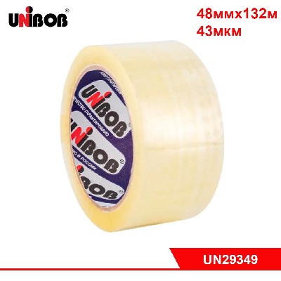 Клейкая лента упаковочная, 48мм х132м, 43мкмUNIBOB