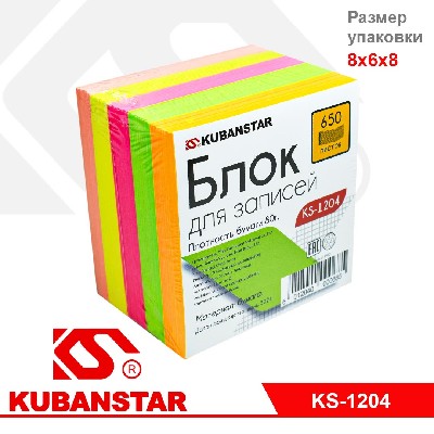 Блок для записи цветной 650 листов