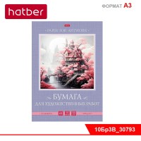 Набор бумаги для рисования и художественных работ 10л А3ф 120г/кв.м в папке-Сказочный замок-