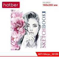 Тетрадь SketchBook 80л А5ф 165х200мм 100г/кв.м без линовки Soft-touch на гребне-Чарующая нежность-