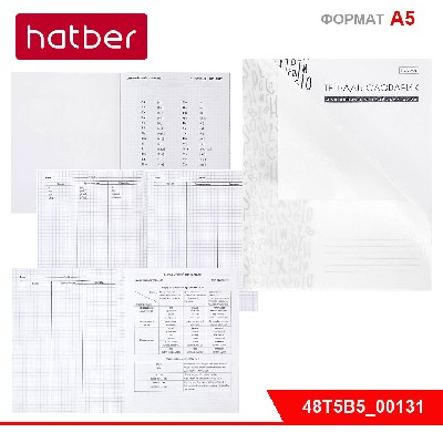 Тетрадь Словарик для записи Английских слов 48л А5ф  блок Со справ.инф на скобе Пласт. Обл. Белая