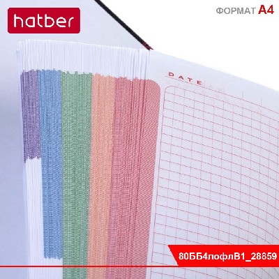 Бизнес-блокнот 80л А4ф 210х290мм 5-цв. блок клетка тв.переплет 3D фольга 3D лак-Китайский дракон-