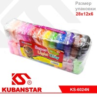Пластилин суперлёгкий, 24 цвета, со стеками 310 гр.
