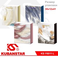 Пакет подарочный "Перышко" 30*12*41,5 цвета в ассортименте