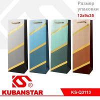 Пакет подарочный под бутылку 12*9*35 цвета в ассортименте