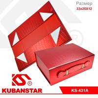 Подарочная коробка в разобранном виде 33*25*12 см.