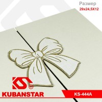 Подарочная коробка в разобранном виде с бантиком 29*24.5*12 см.