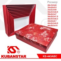Набор из 10 подарочных коробок "Цветы" от 46*36.5*10 см. до 28*18.5*5 см.