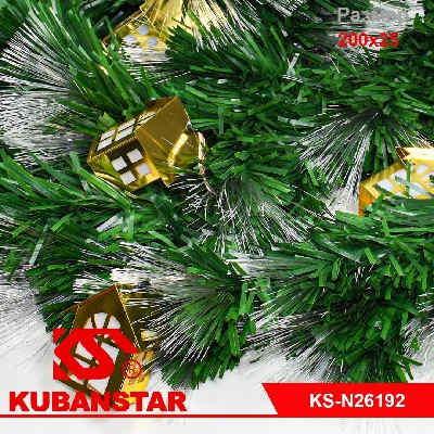 Гирлянда хвойная "Сосна пушистая светящаяся " 200*25 см.