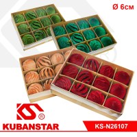 Набор елочных шаров бархат (диаметр 6 см, 12 штук) в картонной упаковке