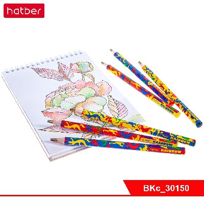 Карандаши многоцветные  Hatber- Rainbow- заточен. 30 шт   в пласт.тубе