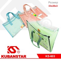 Папка пластиковая с ручками на кнопке