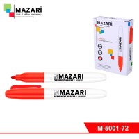 Маркер перманентный HARMONY, КРАСНЫЙ, пулевидный наконечник, ширина линии письма 2 мм, картонная упаковка