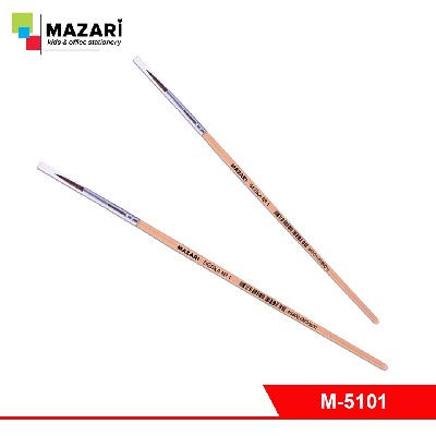 Кисть художественная, белка, №1, круглая, обойма обжимная, ручка деревянная, лакированная