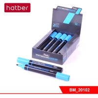Маркер Hatber для магнитно-маркерных досок круглый корпус закругленный пишущий узел 2мм, синий