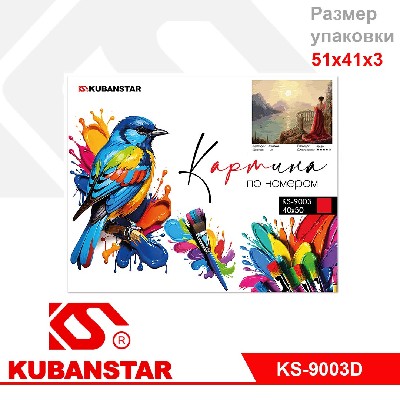 Набор для раскрашивания по номерам «ДЕВУШКИ-2» 40х50 см (акр. кр., 2 кисти холст на раме), 10 видов