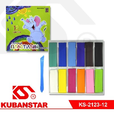 Пластилин "Радуга" восковой 12 цветов